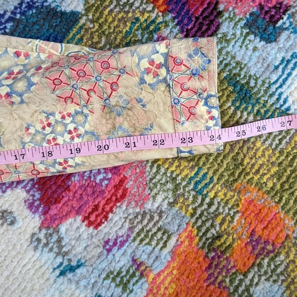 Christopher & Banks Stretch Cotton Multi Pattern Button Up Jacket Size L - Picture 11 of 13